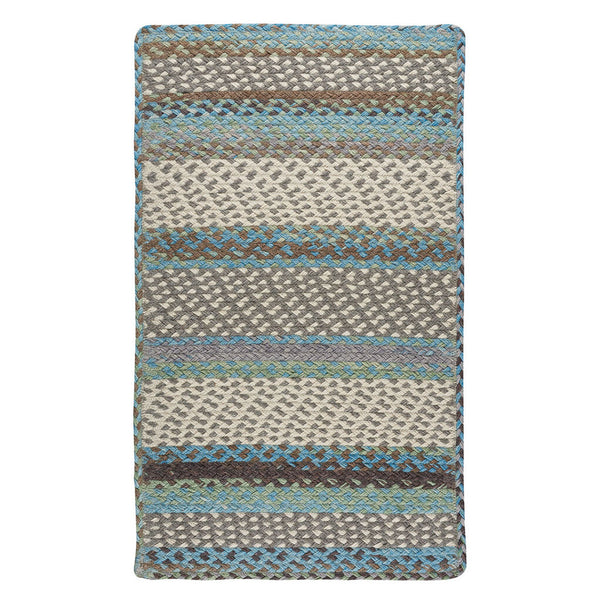Capel Rugs Wanderer Artisan Crafted Rug – Textured Wool Blend Design Inspired By Global Cultures And Colors Ocean Blue, Tan 34% Wool,33% Nylon,33% Polyester 0228xs00360036435