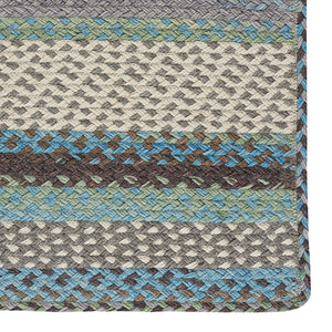 Capel Rugs Wanderer Artisan Crafted Rug – Textured Wool Blend Design Inspired By Global Cultures And Colors Ocean Blue, Tan 34% Wool,33% Nylon,33% Polyester 0228xs00360036435