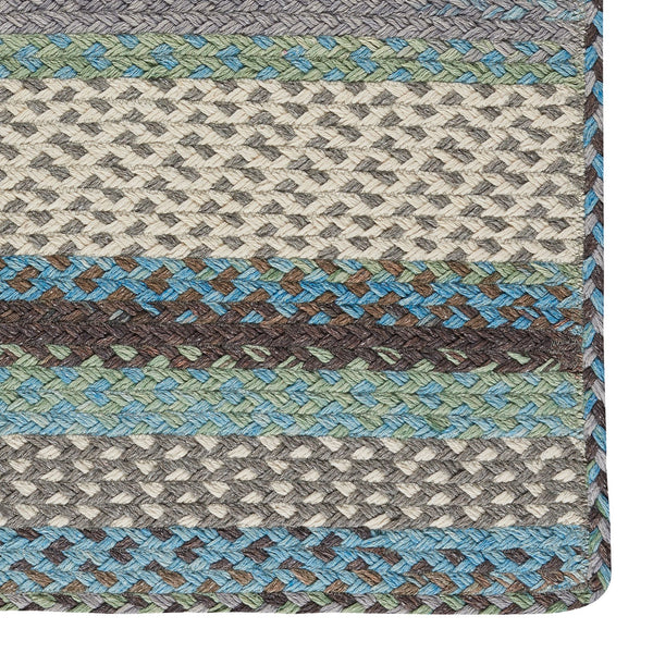 Capel Rugs Wanderer Artisan Crafted Rug – Textured Wool Blend Design Inspired By Global Cultures And Colors Ocean Blue, Tan 34% Wool,33% Nylon,33% Polyester 0228xs00360036435