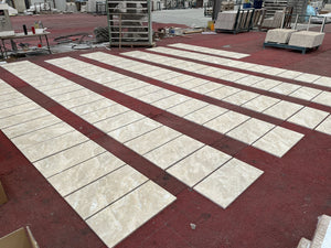 English Elm 12*24 Gold Beige Yellow Natural Marble Tiles - Fs Textured 3D Fluted Design For Elegant Walls W1696104352