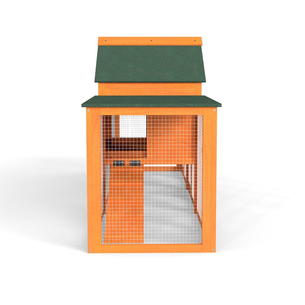 English Elm Large Spruce Wood Rabbit Hutch with Waterproof Roof Ramps and Removable Tray W2181P362971