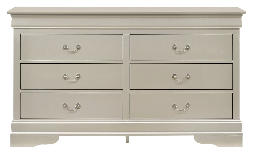 English Elm Louisphillipe G02103-D Dresser In Silver Champagne - Elegant Storage Solution For Modern Bedrooms B078107839