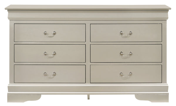 English Elm Louisphillipe G02103-D Dresser In Silver Champagne - Elegant Storage Solution For Modern Bedrooms B078107839