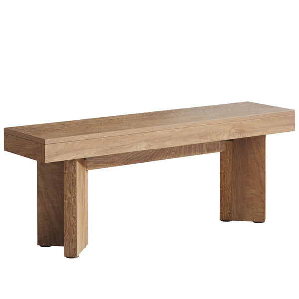 English Elm Triangular Leg Farmhouse Bench with Shoe Storage for Entryway or Kitchen Dining T3971P462273