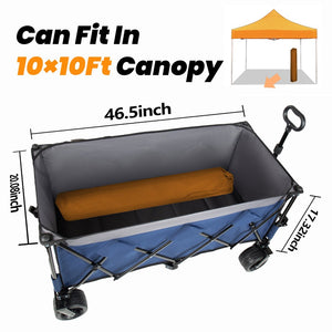 English Elm 51-inch Heavy Duty Folding Utility Wagon with Steel Frame and 480lb Hauling Capacity W2932P417638