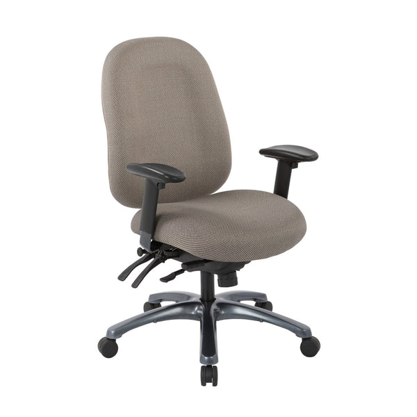 OSP Home Furnishings Multi-function Ergonomic Office Chair with Lumbar Support and Titanium Base for Pros High 8511-294