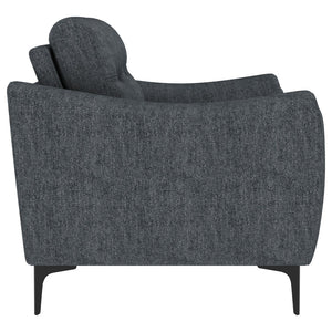 English Elm Oberle Tufted Polyester Loveseat with Pocket Coil Support and Tapered Legs for Small Spaces B062P447944