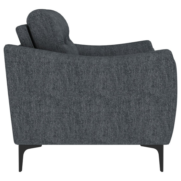 English Elm Oberle Tufted Polyester Loveseat with Pocket Coil Support and Tapered Legs for Small Spaces B062P447944