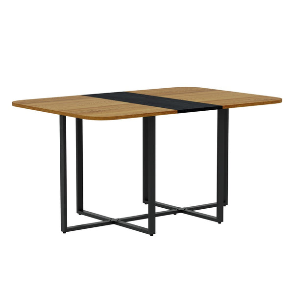English Elm 7-piece Rectangular Dining Set Faux Marble Velvet Chairs Modern Apartment Table Black,Wood W3875S00130