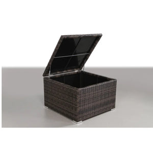 English Elm Fully Assembled Outdoor Rattan Wicker 6-Person Seating Group With Hidden Storage & Cushions B120S00160