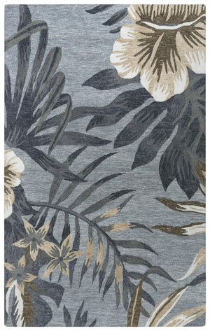Alora Decor Mirage Plush Hand-Tufted Gray Rug With Recycled Polyester, Shabby-Chic Floral Motif For Versatility 8'9" x 11'9" 02302310100338919