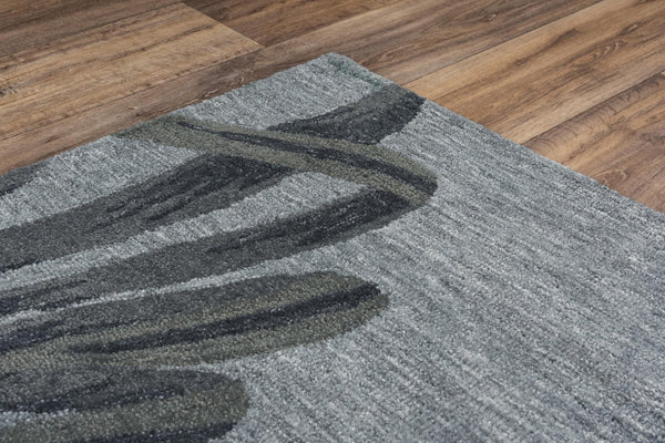 Alora Decor Mirage Plush Hand-Tufted Gray Rug With Recycled Polyester, Shabby-Chic Floral Motif For Versatility 8'9" x 11'9" 02302310100338919