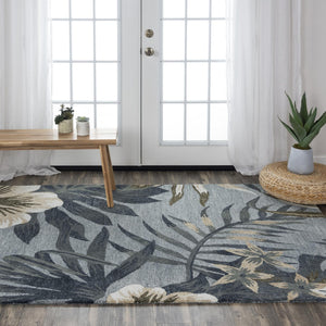 Alora Decor Mirage Plush Hand-Tufted Gray Rug With Recycled Polyester, Shabby-Chic Floral Motif For Versatility 8'9" x 11'9" 02302310100338919