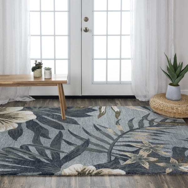 Alora Decor Mirage Plush Hand-Tufted Gray Rug With Recycled Polyester, Shabby-Chic Floral Motif For Versatility 8'9" x 11'9" 02302310100338919