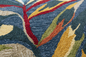 Alora Decor Mirage Hand‑Tufted Floral Rug In Vibrant Blues & Reds, Eco‑Friendly Recycled Polyester Pile 7'9" x 9'9" 023023105DL007999