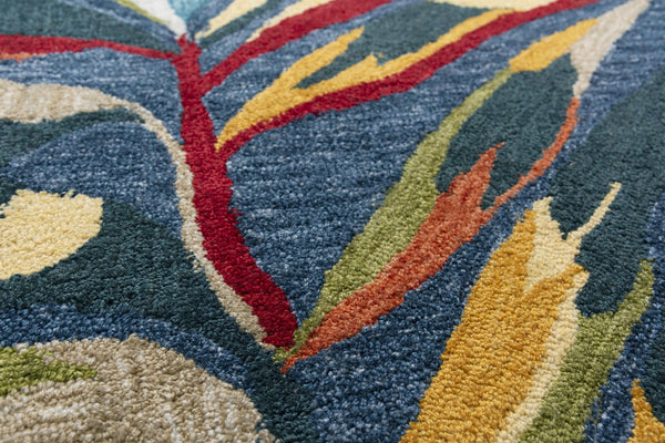 Alora Decor Mirage Hand‑Tufted Floral Rug In Vibrant Blues & Reds, Eco‑Friendly Recycled Polyester Pile 7'9" x 9'9" 023023105DL007999