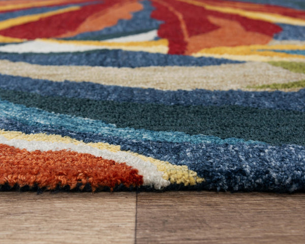 Alora Decor Mirage Hand‑Tufted Floral Rug In Vibrant Blues & Reds, Eco‑Friendly Recycled Polyester Pile 7'9" x 9'9" 023023105DL007999