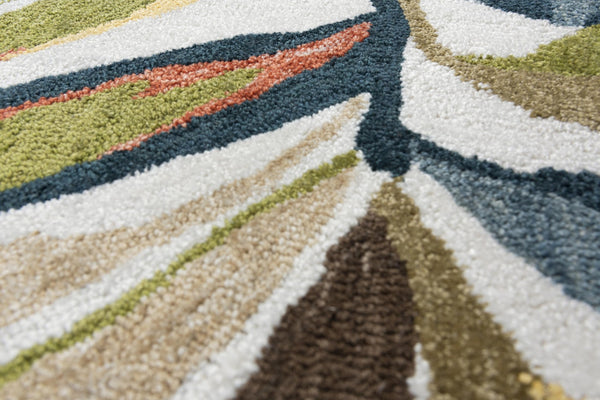 Alora Decor Mirage Hand-Tufted Tropical Floral Rug In Charcoal Gray With Apricot Accents — Plush Recycled Polyester 5' x 7'6" 02302310700040576