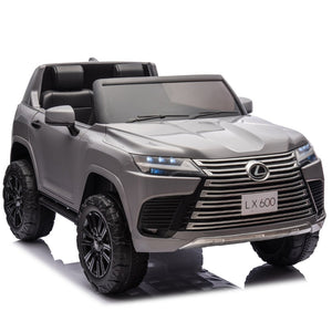 English Elm Licensed Lexus Lx600 24v Two Seater Kids Ride on Suv with Remote and Suspension Gray W1578P339058