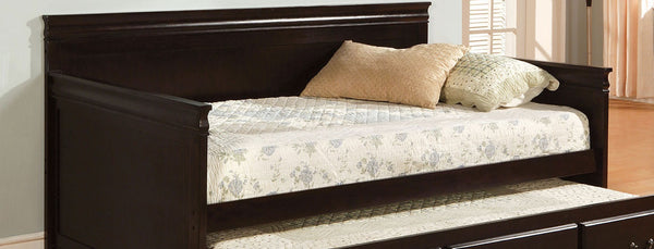 English Elm Traditional English Daybed With Twin Trundle Espresso Finish — Platform Slat Kit Included, Guest-Ready 81" B2741S00484