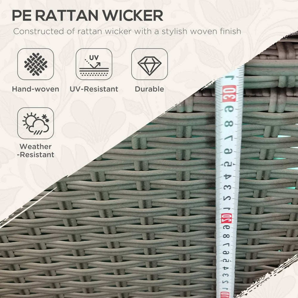 English Elm Outsunny Stylish Outdoor Wicker Loveseat With Cushions, Comfortable 2-Seat Sofa For Patio & Garden W2225P174003-GIGA