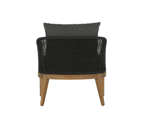 Sunpan Capri Lounge Chair - Stylish Outdoor Seating with Durable Teak Base and Weather-Resistant Fabric Natural / Gracebay Grey