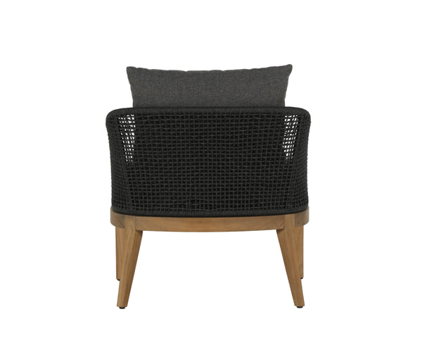 Sunpan Capri Lounge Chair - Stylish Outdoor Seating with Durable Teak Base and Weather-Resistant Fabric Natural / Gracebay Grey