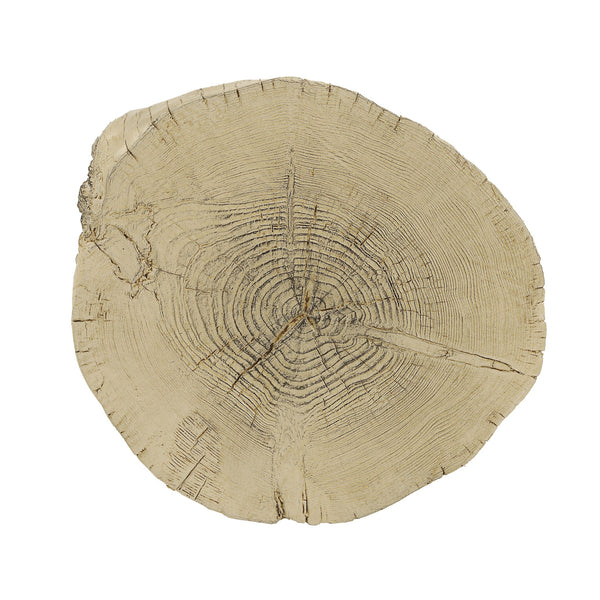 English Elm Gene Natural Finish Fiber Concrete Accent Table with Faux Concrete Top, Eco Cement Modern Charm Brown 19.7 L x 17 W x 16.2 H B2726P246011