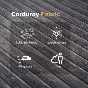 English Elm Modular Sectional Couch - Versatile Deep Seat Sofa With Memory Foam & No Assembly, Grey For Living Spaces W3434S00023