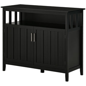 English Elm Homcom Modern Sideboard Buffet Cabinet With Adjustable Shelves For Stylish Entryway Or Kitchen Storage W2225P200882