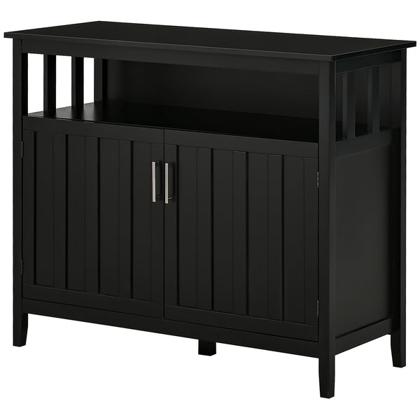 English Elm Homcom Modern Sideboard Buffet Cabinet With Adjustable Shelves For Stylish Entryway Or Kitchen Storage W2225P200882