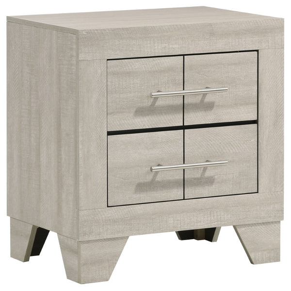 English Elm Pierce Queen Bedroom Set with Led Headboard Diamond Embossed High Gloss Finish B062S01770