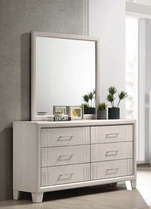 English Elm 1pc Contemporary Tall Chest with Faux Marble Top and Four Drawers for Elegant Bedroom Storage Beige 19.69 L x 61.22 W x 33.66 H B2741P330647