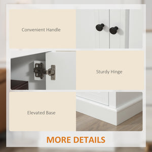 English Elm Homcom Versatile Sideboard Buffet Cabinet With Drawers & Double Doors For Stylish Storage Solutions W2225P217370