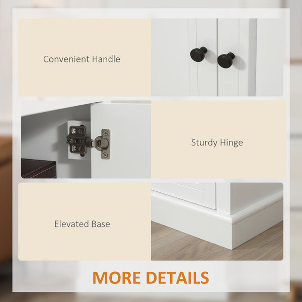 English Elm Homcom Versatile Sideboard Buffet Cabinet With Drawers & Double Doors For Stylish Storage Solutions W2225P217370