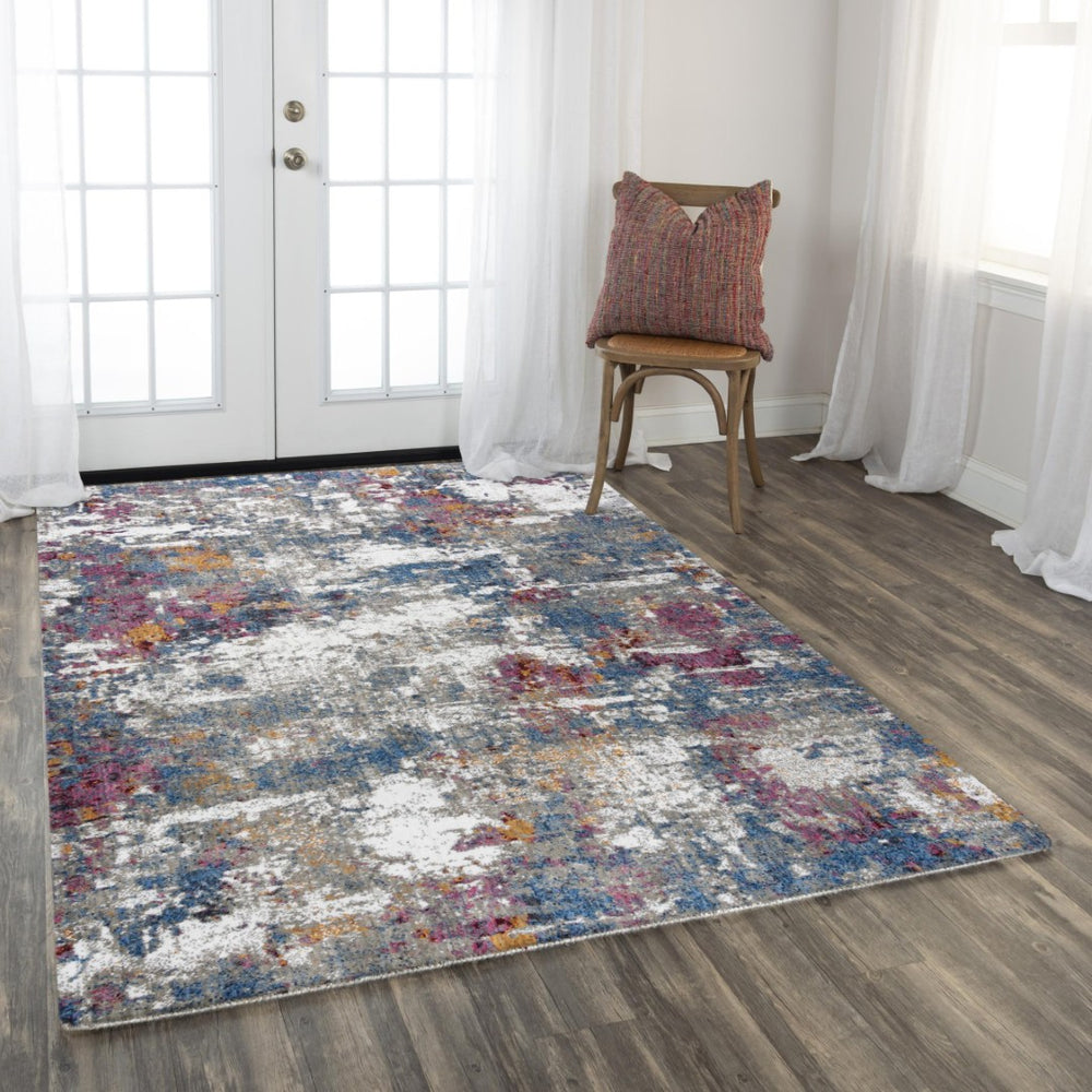 Alora Decor Sanction Abstract Jewel-Tone Area Rug In Recycled Polyester — Stain-Resistant, Power-Loomed Luxury Feel 5'2" x 7'9" 02502510633095279