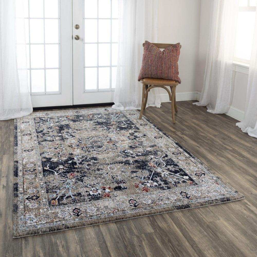 Alora Decor Sanction Distressed Traditional Rug In Eco-Friendly Recycled Polyester With Vintage Jewel Tones And Durability 10' x 13' 025025109DR000113