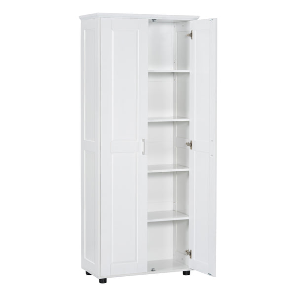 English Elm Storage Compact Two-Door Cabinet with Adjustable Shelf, Anti-Tip Safety, MDF Durability for Home Organizing White WF323346AAK