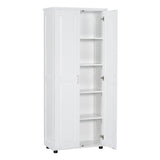 English Elm Storage Cabinet With Two Doors For Bathroom, Office, Adjustable Shelf, Mdf Board, White