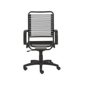 EuroStyle Bradley Bungee High Back Office Chair with Steel Frame and Contract Grade Support Black/Black 02548