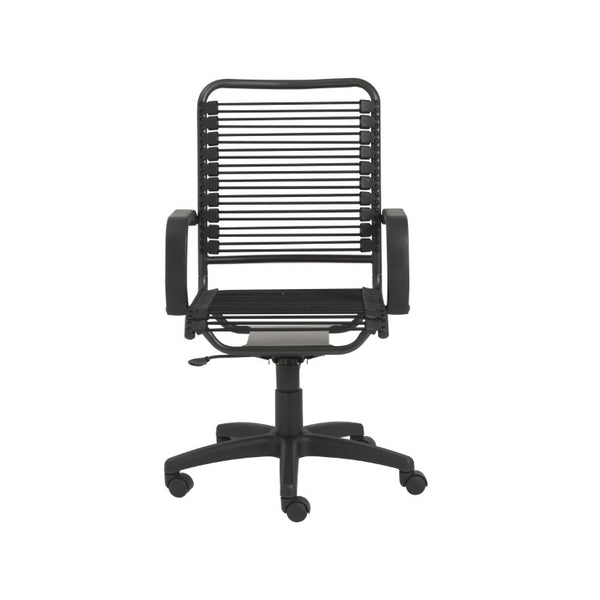 EuroStyle Bradley Bungee High Back Office Chair with Steel Frame and Contract Grade Support Black/Black 02548