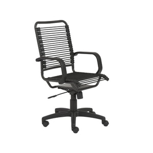 EuroStyle Bradley Bungee High Back Office Chair with Steel Frame and Contract Grade Support Black/Black 02548