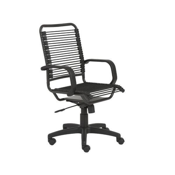 EuroStyle Bradley Bungee High Back Office Chair with Steel Frame and Contract Grade Support Black/Black 02548