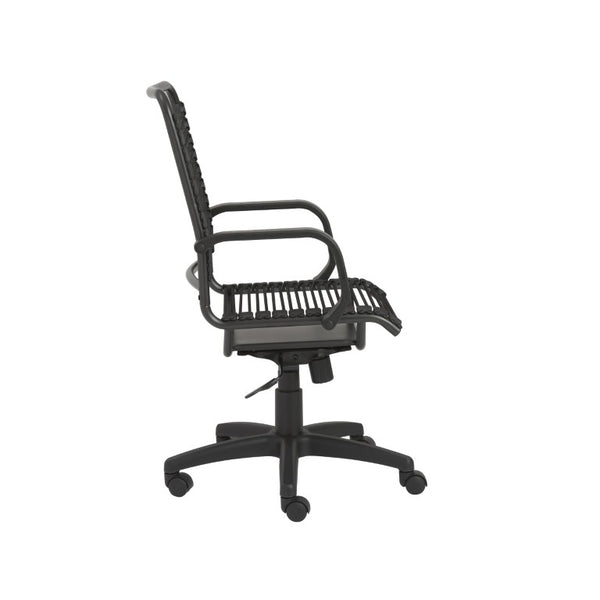 EuroStyle Bradley Bungee High Back Office Chair with Steel Frame and Contract Grade Support Black/Black 02548