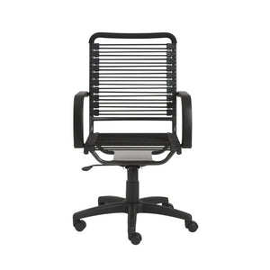 EuroStyle Bungie High Back Bungee Cord Office Chair with Airflow Seat and Steel Frame Black/Black 02551