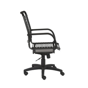 EuroStyle Bungie High Back Bungee Cord Office Chair with Airflow Seat and Steel Frame Black/Black 02551