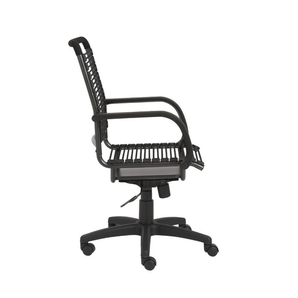 EuroStyle Bungie High Back Bungee Cord Office Chair with Airflow Seat and Steel Frame Black/Black 02551