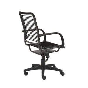 EuroStyle Bungie High Back Bungee Cord Office Chair with Airflow Seat and Steel Frame Black/Black 02551