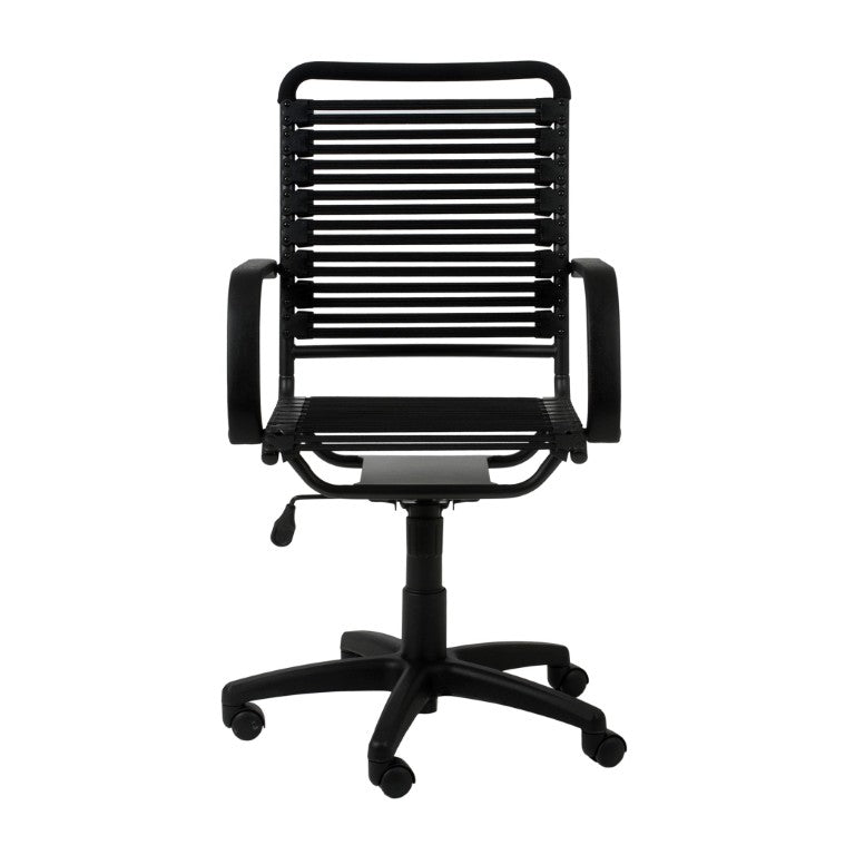 EuroStyle Bungie High Back Bungee Cord Task Chair with Airflow Seat and Steel Frame Support 02570BLK