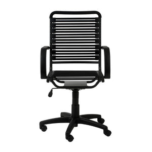 EuroStyle Bungie High Back Bungee Cord Task Chair with Airflow Seat and Steel Frame Support 02570BLK